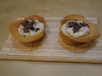 Herrencreme in cookie cups